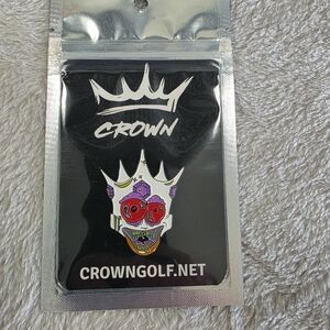 Crown Golf Ball Marker with Colorful Design